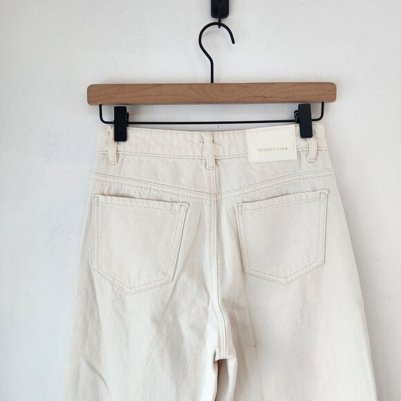 MNG Mango Low-Rise Loose-Fit Wide Leg Jeans Cream Denim Women's S - Picture 5 of 12